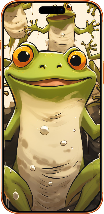 Силиконовый чехол Веселая жаба для Apple iPhone 17 PRO MAX - 5658u-4029 изображение 