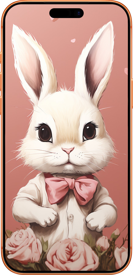 Силиконовый чехол Зайчик для Apple iPhone 17 PRO MAX - 5669u-4029 изображение 