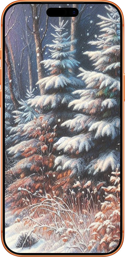 Силиконовый чехол Зимний пейзаж для Apple iPhone 17 PRO MAX - 5814u-4029 изображение 