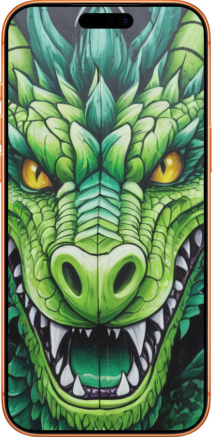 Силиконовый чехол Зелёный дракон для Apple iPhone 17 PRO MAX - 5816u-4029 изображение 