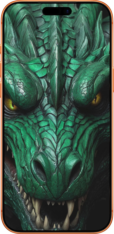Силиконовый чехол Зелёный дракон v2 для Apple iPhone 17 PRO MAX - 5817u-4029 изображение 
