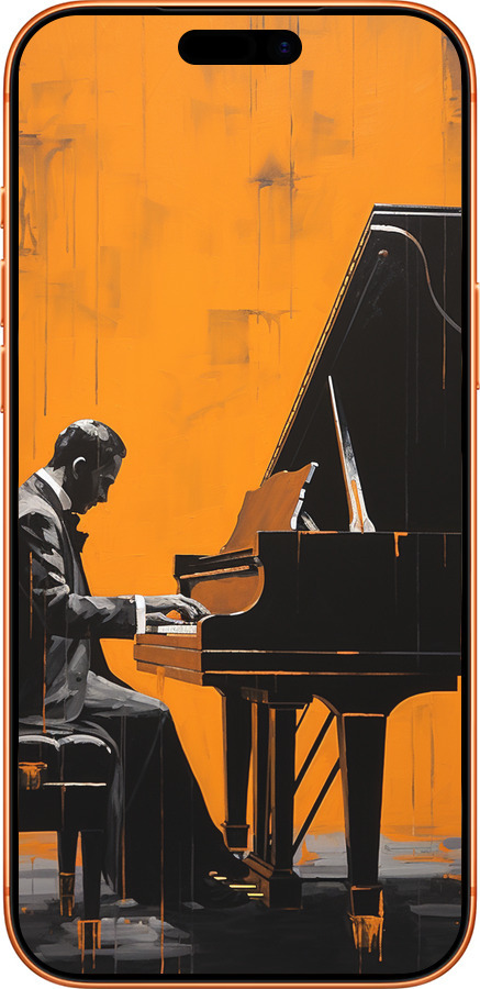 Силиконовый чехол Чехол для телефона Мужчина за Роялем для Apple iPhone 17 PRO MAX - 5938u-4029 изображение 