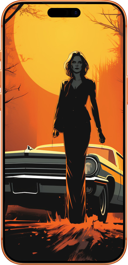 Силиконовый чехол Чехол для телефона Девушка возле автомобиля для Apple iPhone 17 PRO MAX - 5946u-4029 изображение 