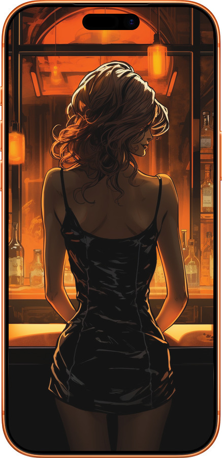 Силиконовый чехол Чехол для телефона Девушка в баре для Apple iPhone 17 PRO MAX - 5947u-4029 изображение 