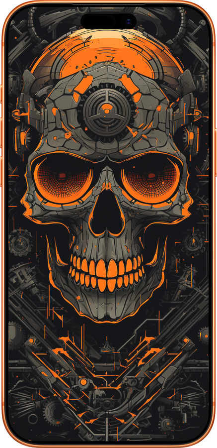 Силиконовый чехол Череп для Apple iPhone 17 PRO MAX - 5952u-4029 изображение 