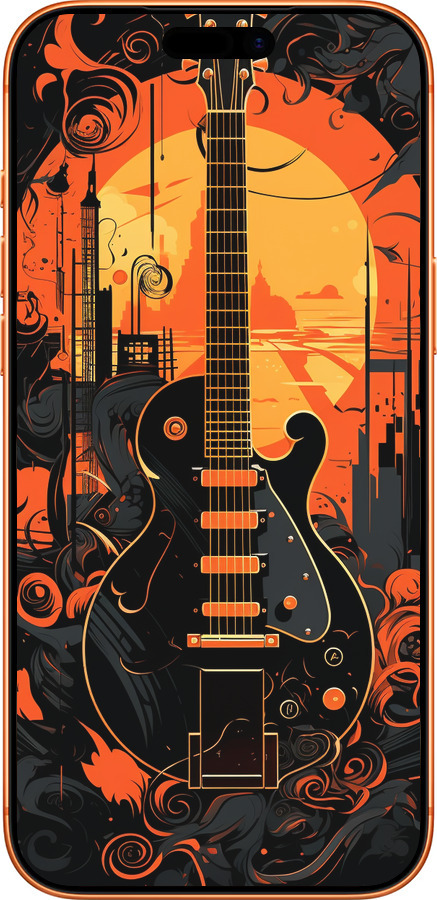 Силиконовый чехол Гитара для Apple iPhone 17 PRO MAX - 5957u-4029 изображение 