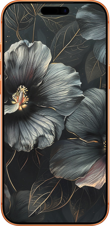 Силиконовый чехол Черные цветы для Apple iPhone 17 PRO MAX - 6031u-4029 изображение 