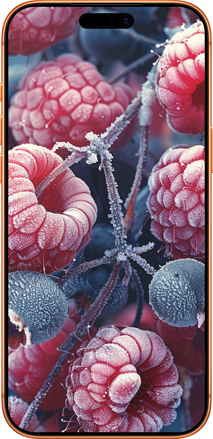 Силиконовый чехол Морозные ягоды для Apple iPhone 17 PRO MAX - 6033u-4029 изображение 