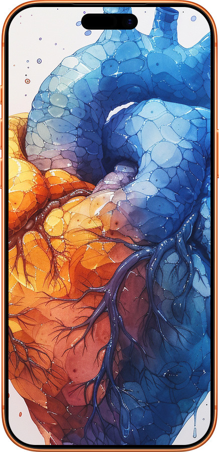 Силиконовый чехол Арт-сердце для Apple iPhone 17 PRO MAX - 6034u-4029 изображение 