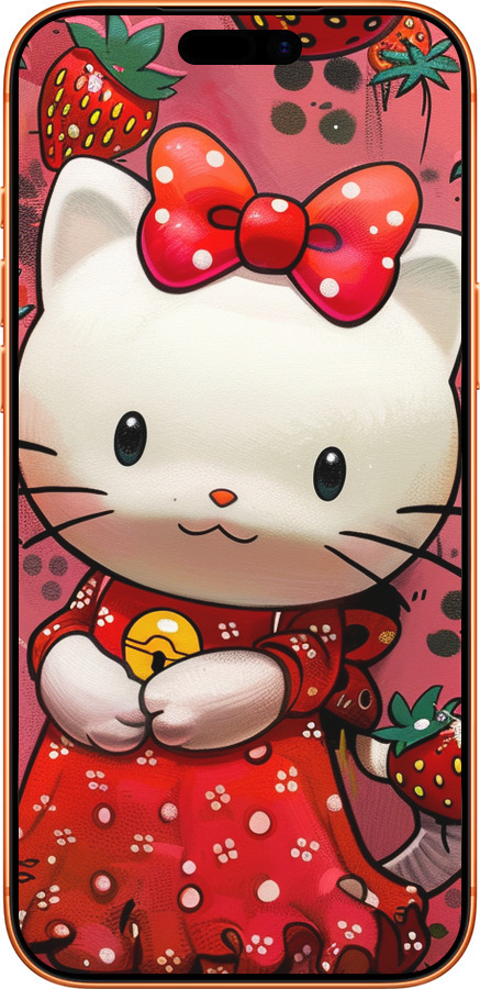 Силиконовый чехол hello kitty1 для Apple iPhone 17 PRO MAX - 6036u-4029 изображение 