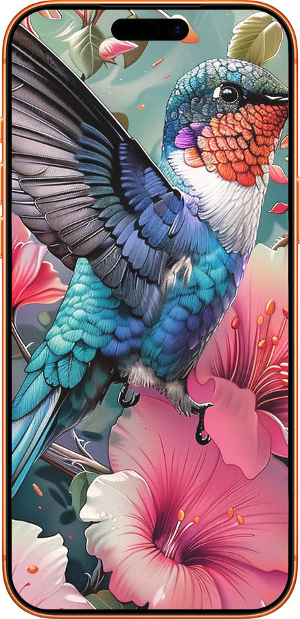 Силиконовый чехол Сказочная колибри для Apple iPhone 17 PRO MAX - 6051u-4029 изображение 