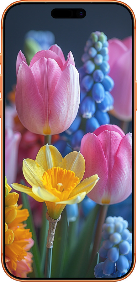 Силиконовый чехол Весенние цветы для Apple iPhone 17 PRO MAX - 6058u-4029 изображение 