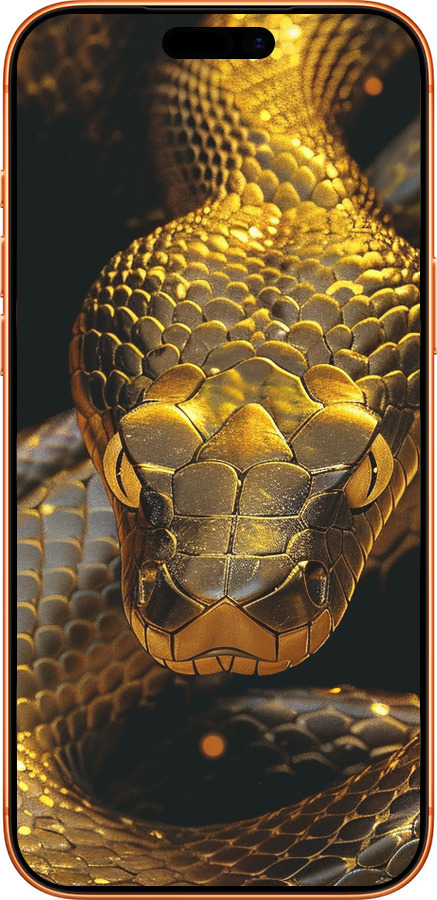 Силиконовый чехол Golden snake для Apple iPhone 17 PRO MAX - 6072u-4029 изображение 