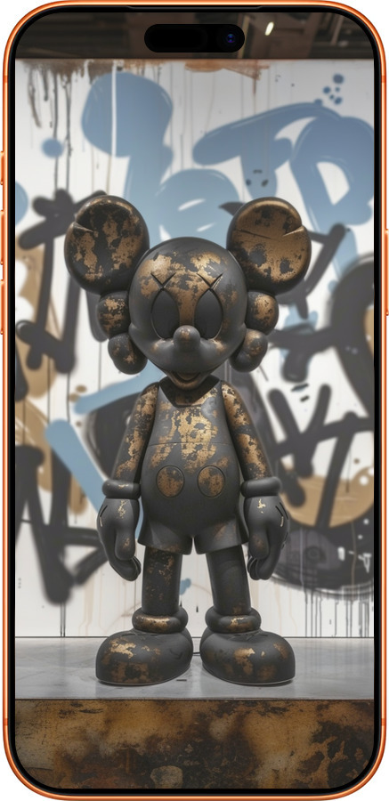 Силиконовый чехол Bronze kaws v2 для Apple iPhone 17 PRO MAX - 6098u-4029 изображение 