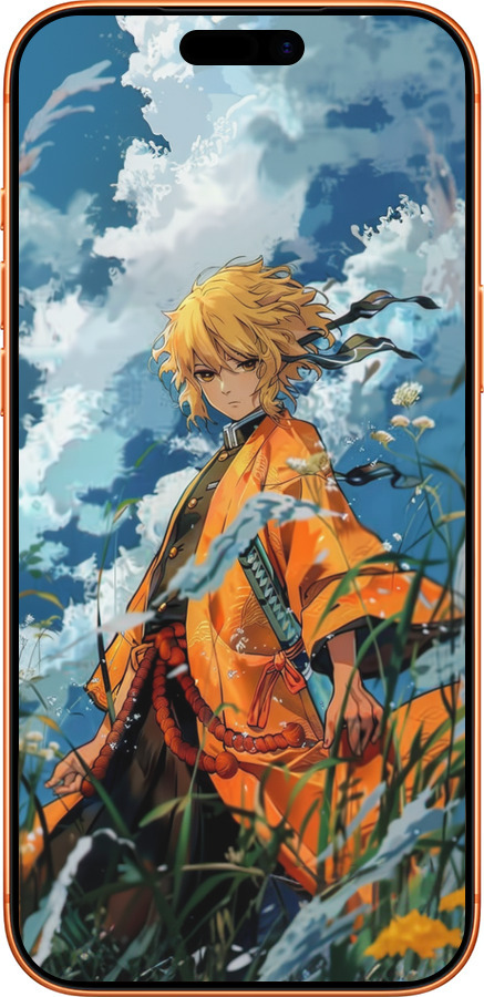 Силиконовый чехол Zenitsu Agatsuma для Apple iPhone 17 PRO MAX - 6117u-4029 изображение 