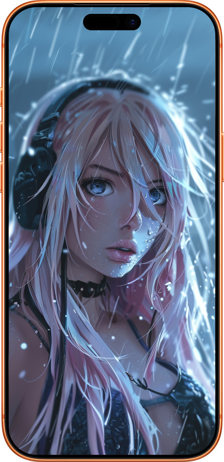 Силиконовый чехол Неоновый дождь для Apple iPhone 17 PRO MAX - 6119u-4029 изображение 