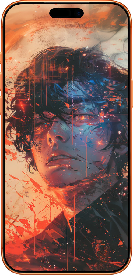 Силиконовый чехол Лицо в пламени для Apple iPhone 17 PRO MAX - 6127u-4029 изображение 