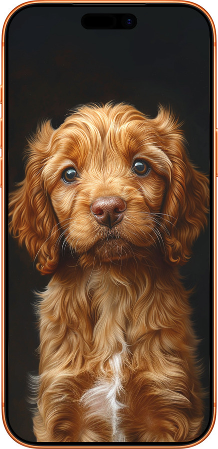 Силиконовый чехол Cocker spaniel на черном фоне для Apple iPhone 17 PRO MAX - 6137u-4029 изображение 