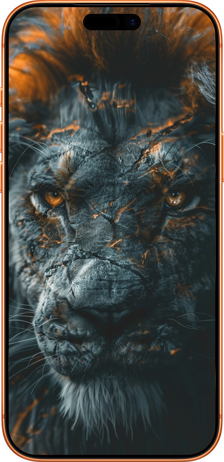 Силиконовый чехол Пламенный лев для Apple iPhone 17 PRO MAX - 6153u-4029 изображение 