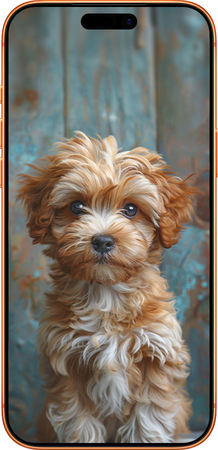 Силіконовий чехол Цуценя мальтипу для Apple iPhone 17 PRO MAX - 6157u-4029 изображение 