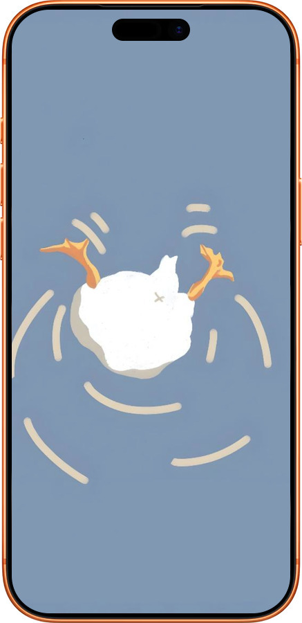 Силиконовый чехол Гусь ныряет для Apple iPhone 17 PRO MAX - 6275u-4029 изображение 