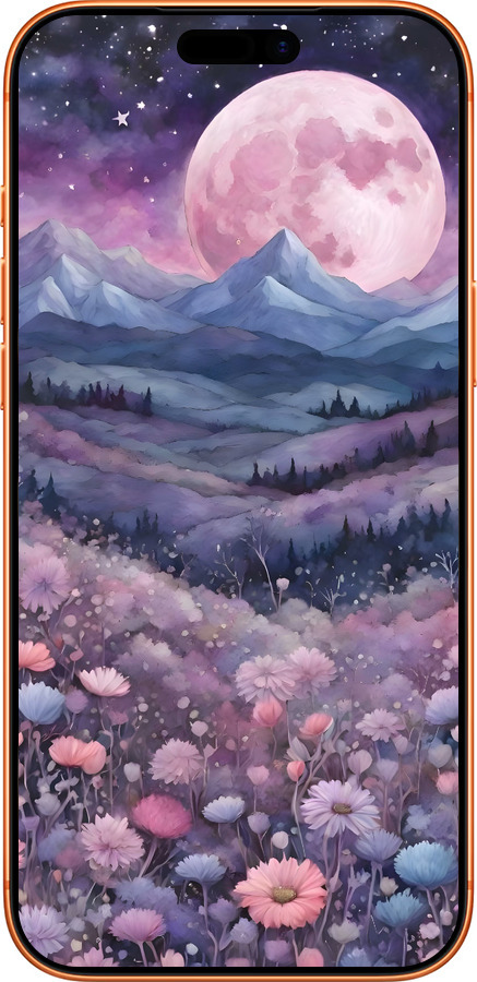 Силиконовый чехол Ночь луна арт для Apple iPhone 17 PRO MAX - 6319u-4029 изображение 