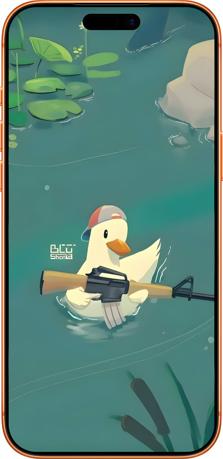 Силиконовый чехол Уточка с автоматом для Apple iPhone 17 PRO MAX - 6356u-4029 изображение 