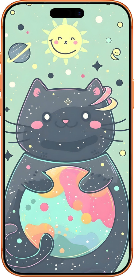 Силиконовый чехол Милый котик для Apple iPhone 17 PRO MAX - 6364u-4029 изображение 