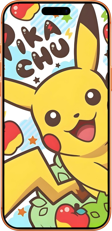 Силиконовый чехол Пикачу 2 для Apple iPhone 17 PRO MAX - 6391u-4029 изображение 