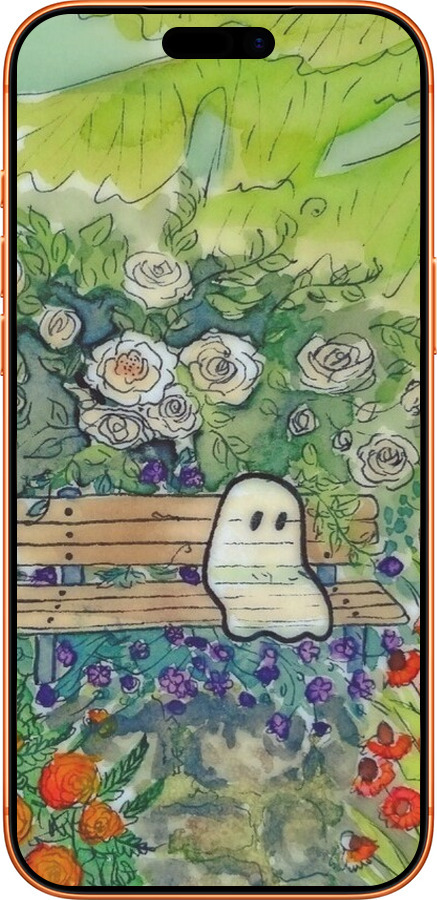 Силиконовый чехол Грустное привидение для Apple iPhone 17 PRO MAX - 6403u-4029 изображение 