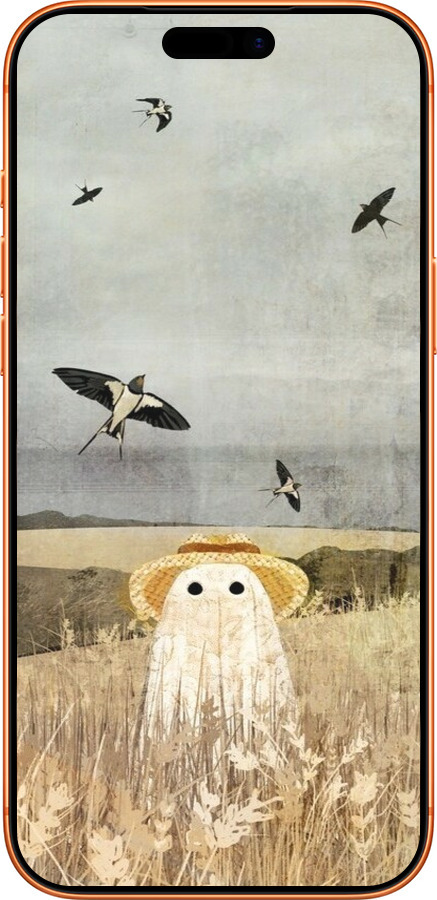 Силиконовый чехол Призрак в поле для Apple iPhone 17 PRO MAX - 6427u-4029 изображение 