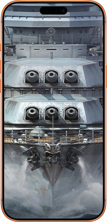 Силиконовый чехол Линкор, world of tanks, wargaming, военный корабль для Apple iPhone 17 PRO MAX - 6453u-4029 изображение 