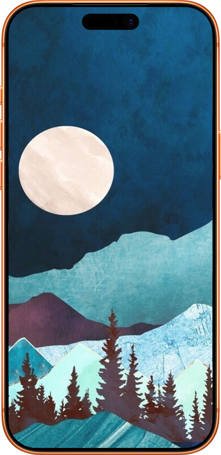 Силиконовый чехол Горная идиллия ночной пейзаж для Apple iPhone 17 PRO MAX - 6488u-4029 изображение 