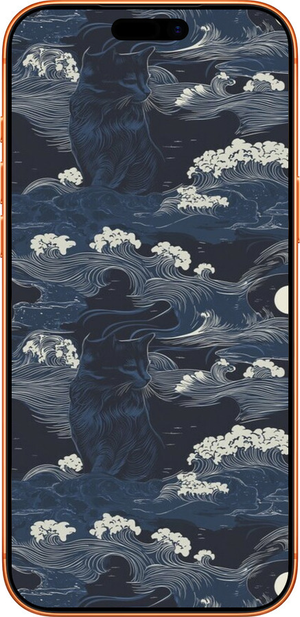 Силиконовый чехол Морская тематика в стиле арт-деко для Apple iPhone 17 PRO MAX - 6520u-4029 изображение 