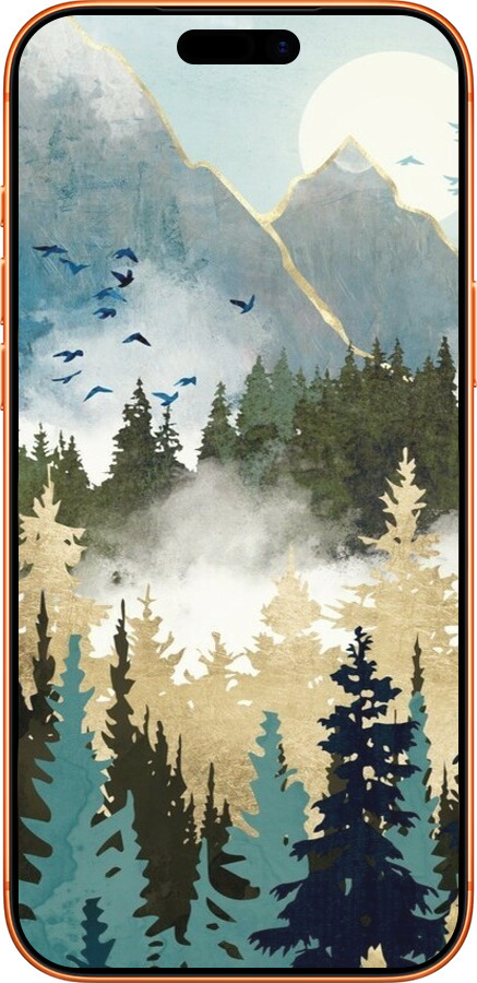 Силиконовый чехол С изображением лесного пейзажа для Apple iPhone 17 PRO MAX - 6548u-4029 изображение 