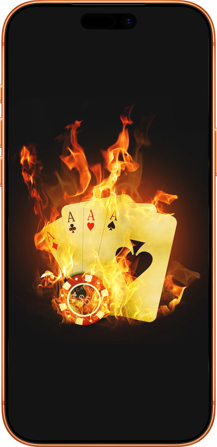 Силиконовый чехол Горящие карты для Apple iPhone 17 PRO MAX - 839u-4029 изображение 