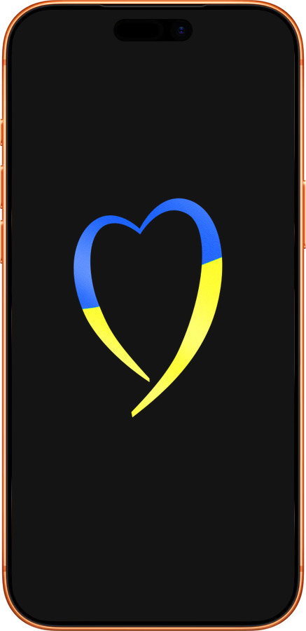 Силіконовий чехол Жовто-блакитне серце для Apple iPhone 17 PRO MAX - 885u-4029 изображение 