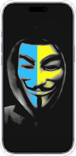 Силикон с усиленными углами чехол Украинский анонимус для Apple iPhone 17 PRO - 1062sp-4030 изображение 