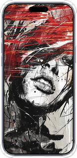 Силикон с усиленными углами чехол Лицо девушки для Apple iPhone 17 PRO - 1162sp-4030 изображение 