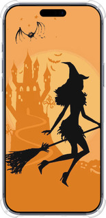 Силикон с усиленными углами чехол Ведьма на метле для Apple iPhone 17 PRO - 1184sp-4030 изображение 