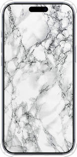 Силикон с усиленными углами чехол Мрамор белый для Apple iPhone 17 PRO - 4480sp-4030 изображение 