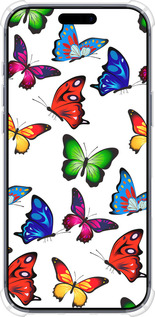 Силикон с усиленными углами чехол Красочные мотыльки для Apple iPhone 17 PRO - 4761sp-4030 изображение 