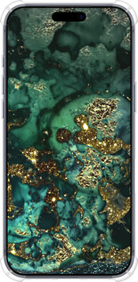 Силикон с усиленными углами чехол Мрамор золото богатство для Apple iPhone 17 PRO - 5419sp-4030 изображение 