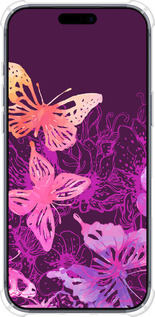 Силикон с усиленными углами чехол Бабочки v2 для Apple iPhone 17 PRO - 5475sp-4030 изображение 