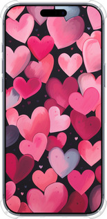 Силикон с усиленными углами чехол Сердечки 4 для Apple iPhone 17 PRO - 5662sp-4030 изображение 