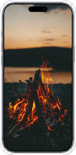 Силикон с усиленными углами чехол Огонь для Apple iPhone 17 PRO - 6021sp-4030 изображение 
