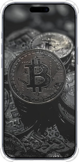 Силикон с усиленными углами чехол Black Bitcoin для Apple iPhone 17 PRO - 6090sp-4030 изображение 