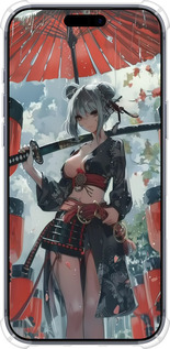 Силикон с усиленными углами чехол Гейша-воин для Apple iPhone 17 PRO - 6124sp-4030 изображение 