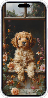 Силикон с усиленными углами чехол Щенок cocker spaniel для Apple iPhone 17 PRO - 6136sp-4030 изображение 