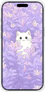 Силикон с усиленными углами чехол Котик в цветах для Apple iPhone 17 PRO - 6390sp-4030 изображение 